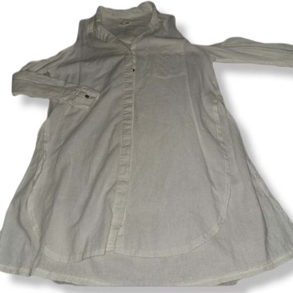 Silence and Noise Button Down Cold Shoulder
